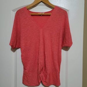 Juicy Couture Women's Top | Orange Bat-Wing Twist